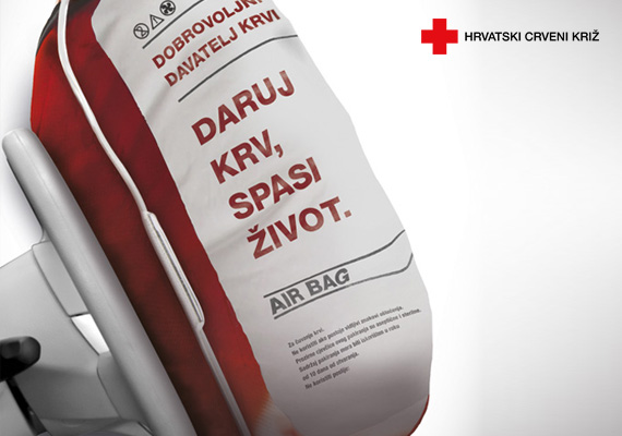 GIVE BLOOD, SAVE LIFE. Airbag